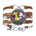 thumbnail image 1 of Streetdance cultura centralizado Love Lock Pulsera de cuero Negro trenzado pulsera de cuerda de amor Unbranded M, 1 of 3