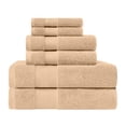 thumbnail image 2 of Superior Aria Turkish Cotton Solid Heavyweight 6-Piece Hazelnut Towel Set, 2 of 6