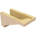 thumbnail image 5 of 5"W x 10"D x 5"H Wide Burlington Rough Cedar Woodgrain TimberThane Corbel, Primed Tan, 5 of 6