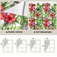 thumbnail image 3 of Tropical Leaves Kitchen Window Curtains, Swag Curtains Valance for Bedroom Living Room Bathroom, Summer Green Pink Flower Floral Rod Pocket Window Treatment Curtain Block Drapes 2 Panels 36"x36", 3 of 9