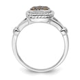 thumbnail image 2 of Sterling Silver Rhodium Plated Champagne & Clear CZ Ring QR7029, 2 of 6
