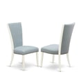 thumbnail image 4 of East West Furniture East-West Furniture NDVE5-LWH-15 - A dinette set of 4 amazing kitchen dining chairs with Linen Fabric Baby Blue color and a lovely drop leaf rectangle kitchen table with Linen..., 4 of 6
