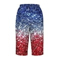 thumbnail image 5 of LEBONYARD Plus Size Shorts for Women,Versatile Women's Shorts for Various Occasions,Women Shorts Casual Pants Straight Leg Drawstring Elastic Waist Loose Comfy Pants with Pockets Blue S, 5 of 5