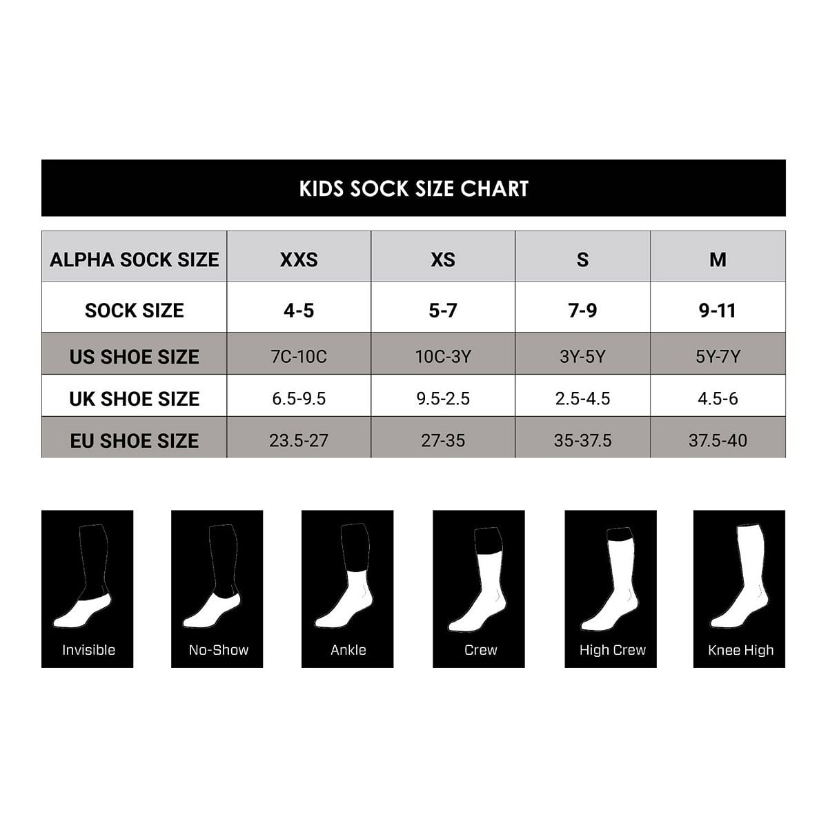 nike kids socks sizing