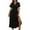 Black, variant on Axiiglly Dresses for Women V Neck Short Sleeve Wedding Guest Dresses Plus Size Cocktail Prom Party Dress Side Split Casual Flowy Wrap Maxi Dress