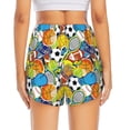 thumbnail image 3 of Picia Various Balls Pattern Women's 2 in 1 Athletic Running Shorts High Waisted Workout Casual Gym Sweat Shorts with Comfy Liner Zipper Pockets-XX-Large, 3 of 9