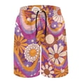 thumbnail image 6 of Binienty Men's Board Shorts Swim Trunks With Retro Floral Music - Breathable Quick Dry for Summer Beach Vacation and Surfing, 6 of 10
