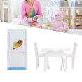 thumbnail image 4 of Doll Frige Table Accessories, Pretend Play Game Furniture Doll Fridge Chair Toy Ornament Miniature  For Kitchen, 4 of 8