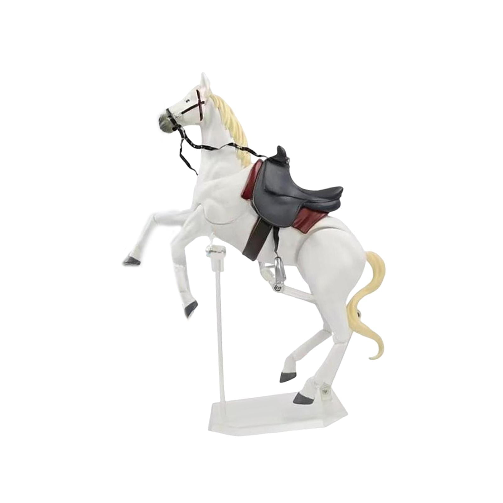 EHJRE Horse Figurine Collectible Poseable Creative Simulation Farm Animal with Movable White