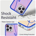 thumbnail image 3 of iPhone 13 Pro Max Bling Laser Case, Clear Mirror Phone Case with Love Pattern,Hard PC + Soft TPU Anti Scratch Shockproof Case Aesthetic Design for Women Girls Back Cover, Blue, 3 of 13