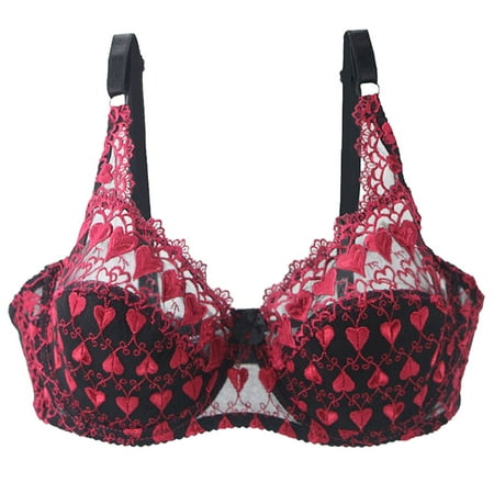 

wendunide underwear women Women y Lace Bra Thorn Plus Size Underwear Bra Wine 75E