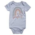 thumbnail image 2 of TGPMGRZ Baby Boys Girls Bodysuit Short Sleeve Funny Letters Print Romper Reveal Pregnancy Announcement Clothes Grey 6-9 Months, 2 of 3