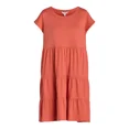 thumbnail image 4 of Time and Tru Women's and Women's Plus Tiered Cotton Mini Dress, Sizes XS-4X, 4 of 4