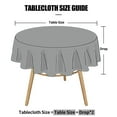 decorUhome Heavy Duty Vinyl Tablecloth, Waterproof Round Table Cloth