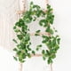 thumbnail image 1 of Hojas de caña artificiales decorativas, hojas falsas, ramas de plástico, flores de seda, hojas de baniano (1 hoja de ginkgo bifurcada verde) brillar Electrónica, 1 of 4