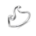 thumbnail image 3 of Ocean Wave Style 925 Sterling Silver Platinum Plated Women Valentines Day Gifts Ring Jewelry, 3 of 4