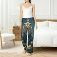 thumbnail image 4 of Salouo Starry Sky Meditating Lion Print Women's Pajama Pants Casual Loose Sweatpants PJs Flowy Pants Drawstring Palazzo for Women Wide Leg Pants Lounge Pajama -Large, 4 of 8