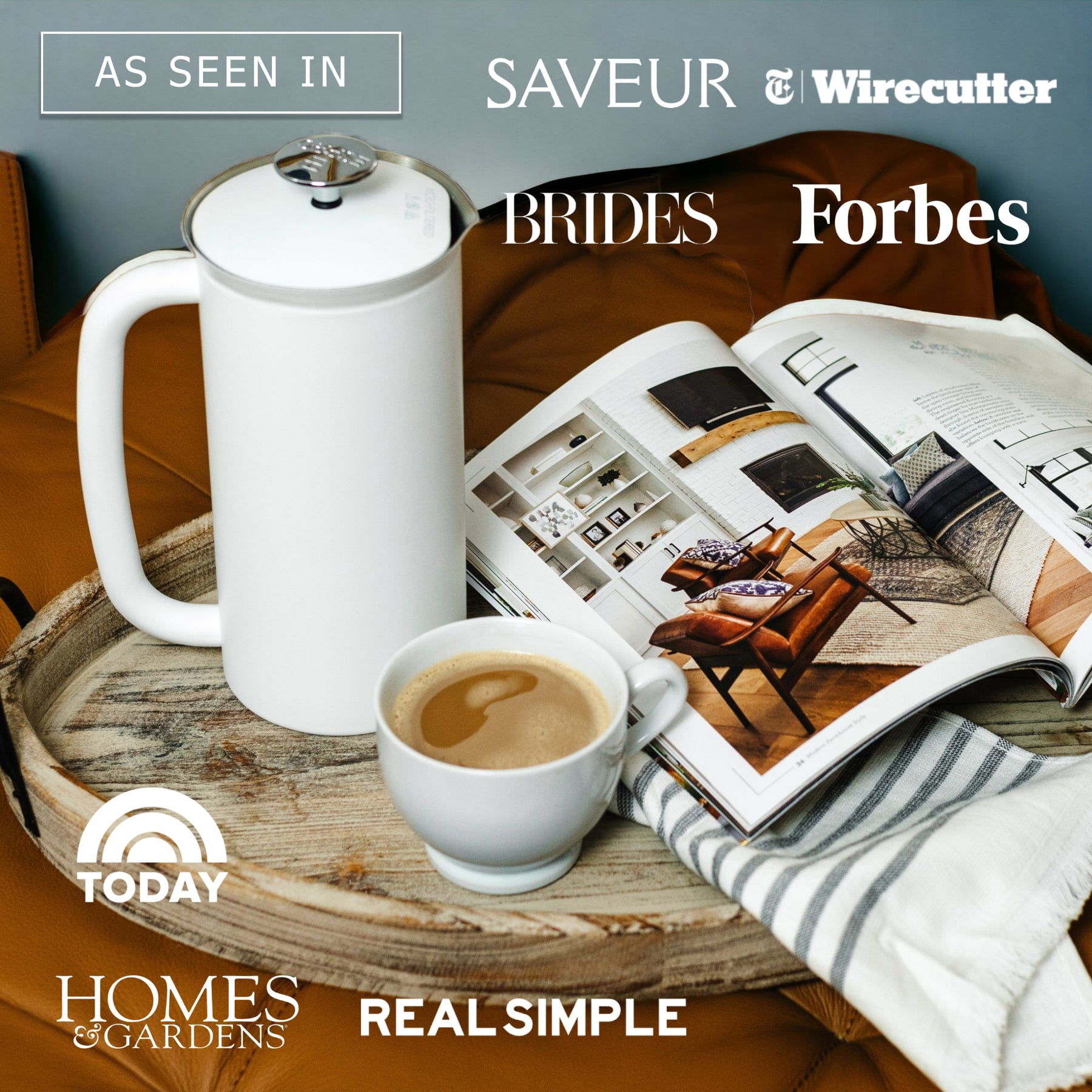 ESPRO P7 32-Oz. French Press Coffee Maker, White