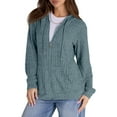 thumbnail image 2 of Rosvigor Womens Oversized Hoodies Lightweight Color Block Sweatshirts for Women Casual Hooded Shirts, 2 of 7