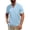 Sky Blue, variant on MELDVDIB Mens T-Shirt V-Neck Fashion Casual Solid Color Short Sleeve Shirts Loose Summer Tops Stretch Comfy Tees with Pocket