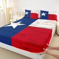 thumbnail image 3 of Homewish USA Flag Twin Sheet Sets 3pcs for Kids Children Teens,Abstract Vintage Twin Fitted Sheet Microfiber,Lodge Cabin Breathable Flat Sheet,Lightweight Room Decor, 3 of 7