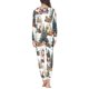thumbnail image 4 of Pijama de dos piezas de manga larga para mujer, conjunto de ropa de dormir de ocio, Jersey holgado, ropa de estar por casa cómoda, Navidad, otoño, 4 of 4