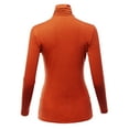 thumbnail image 3 of SSOULM Women's Slim Lightweight Long Sleeve Pullover Turtleneck Shirt Top With Plus Size, 3 of 5
