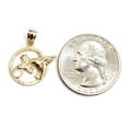 thumbnail image 2 of New 14k yellow Gold Hummingbird flower Pendant charm fine gift jewelry 1.5g, 2 of 12