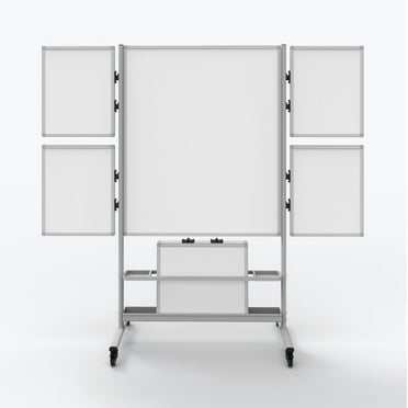 Luxor Collaboration Station - Magnetic Rolling Whiteboard with Detachable Mini Whiteboards