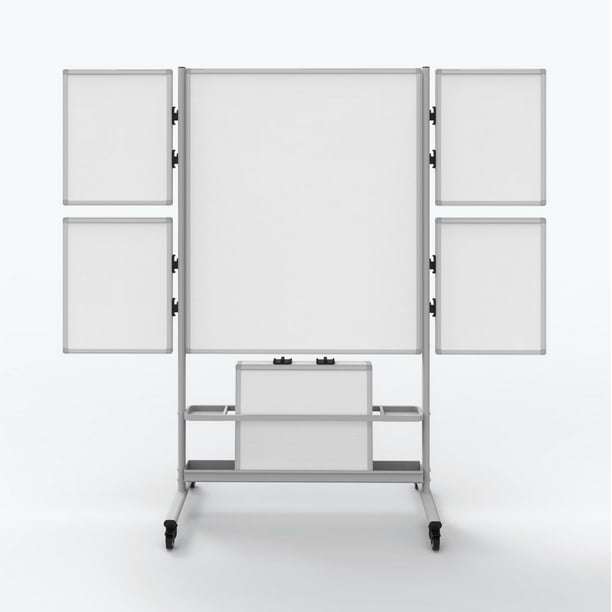 Luxor Collaboration Station Rolling Whiteboard with