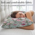 thumbnail image 5 of Vintage Spring Floral Throw Pillow Covers, Botanical Summer Pink Green Soft Breathable Pillow Cases with Invisible Zipper for Sleeping, Small Pillowcases for Couch Bed Sofa Chair 16x24 Inches, 5 of 9