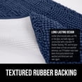 thumbnail image 5 of Bath Rug 24x17, Thick Soft Absorbent Chenille, Rubber Backing Quick Dry Microfiber Mats, Machine Washable Rugs for Shower Floor, Bathroom Runner Bathmat Accessories Decor, Navy, 5 of 6