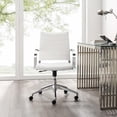 thumbnail image 4 of Modway Jive Modern Faux Leather Office Swivel Chair in White/Chrome, 4 of 10