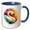 Blue/White, variant on 3drose, Watercolor Illustration of a Swan, 11oz Mug