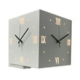 thumbnail image 3 of Corner Wall Clock Luminous 10.2 inch Creative with Roman Numerals Wall Clock for white, 3 of 8