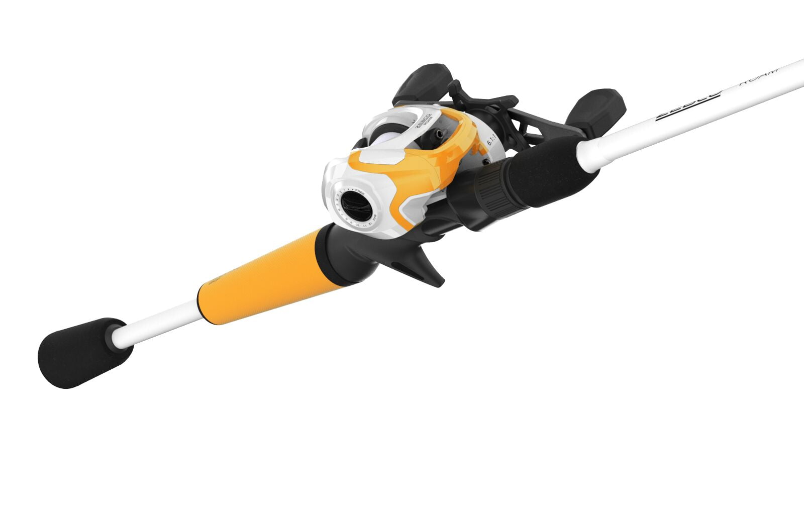 Zebco Roam Baitcast Reel and Fishing Rod Combo, 6-Foot 6-Inch 2-piece Rod, Size 100 Reel, Left-Hand Retrieve, Orange