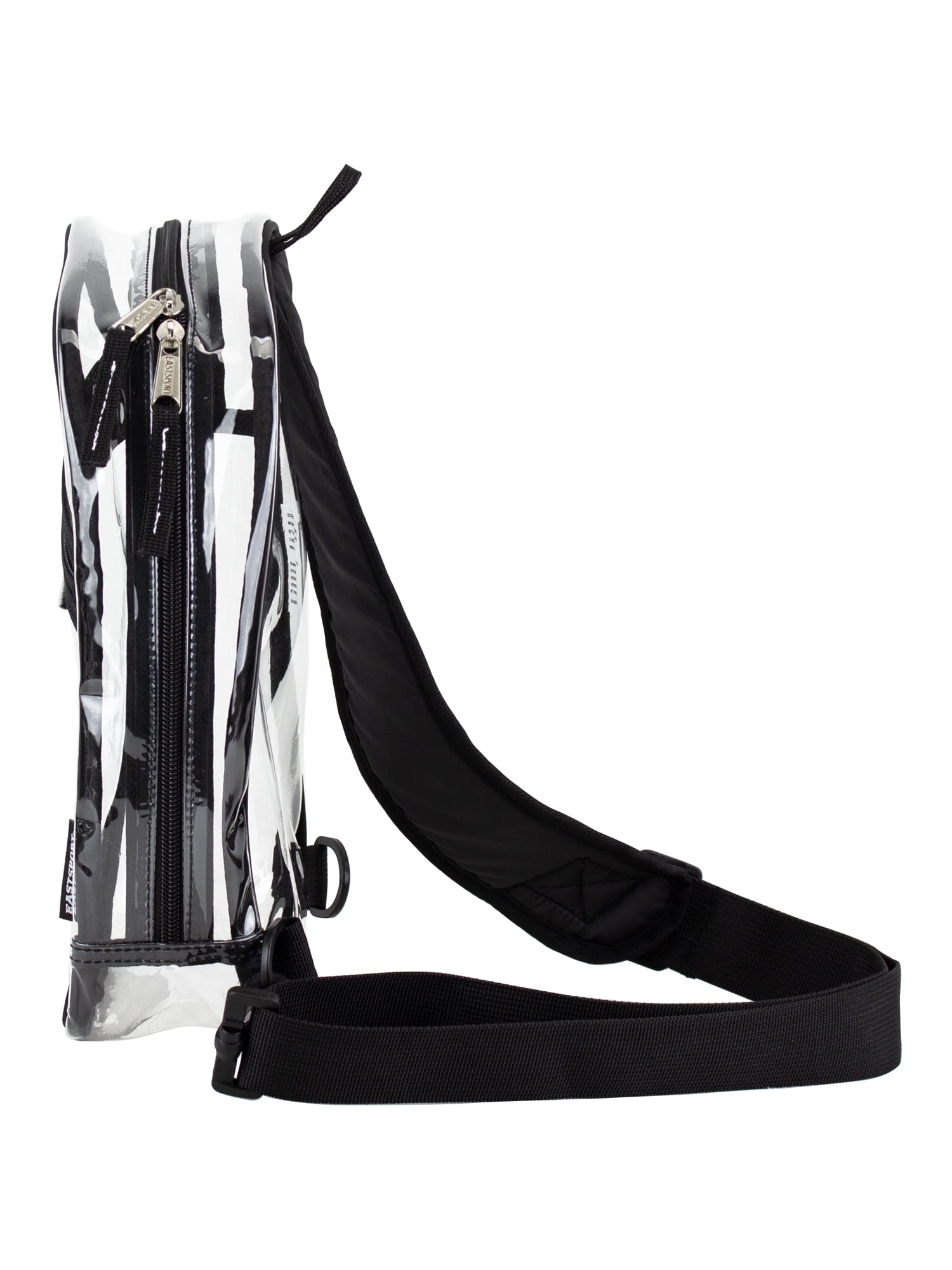 Eastsport Unisex Clear Stadium Approved Sling Gear Bag, Black Trim