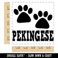 thumbnail image 2 of Pekingese Dog Paw Prints Fun Text Square Rubber Stamp Stamping Scrapbooking Crafting - Large 2.75in, 2 of 7