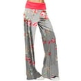 thumbnail image 2 of Womens Loose Wide Leg High Waisted Pants Print Flowy Comfy Yoga Sweatpants Sports Lounge Pants with Pockets, 2 of 8