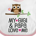 thumbnail image 4 of Inktastic My Gigi and Papa Love Me Granddaughter Girls Baby Bib, 4 of 4
