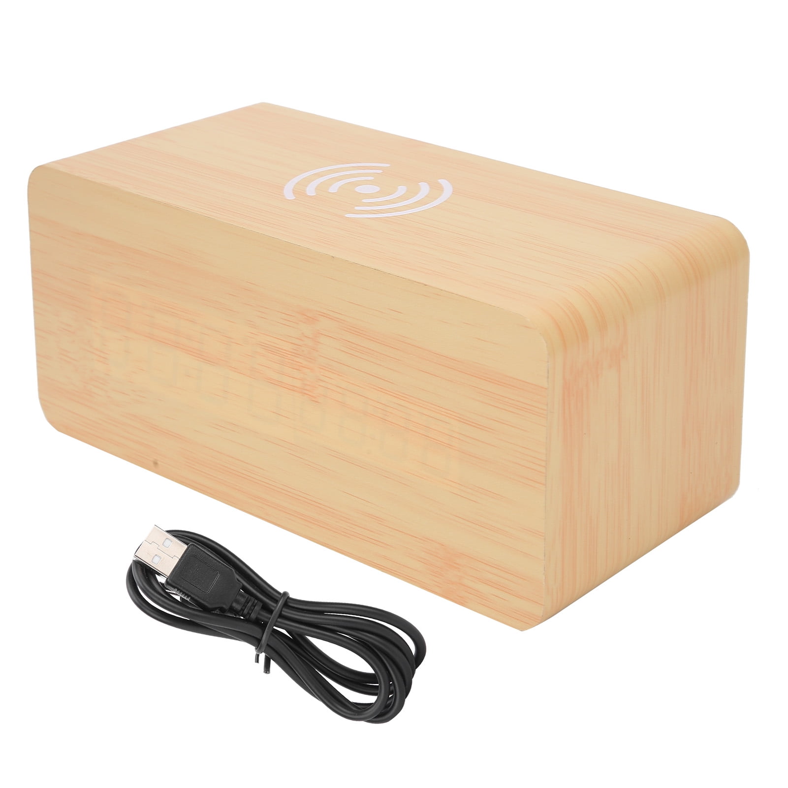 Wooden Clock, Electric Alarm Clock Power Saving Mode Digital Time And