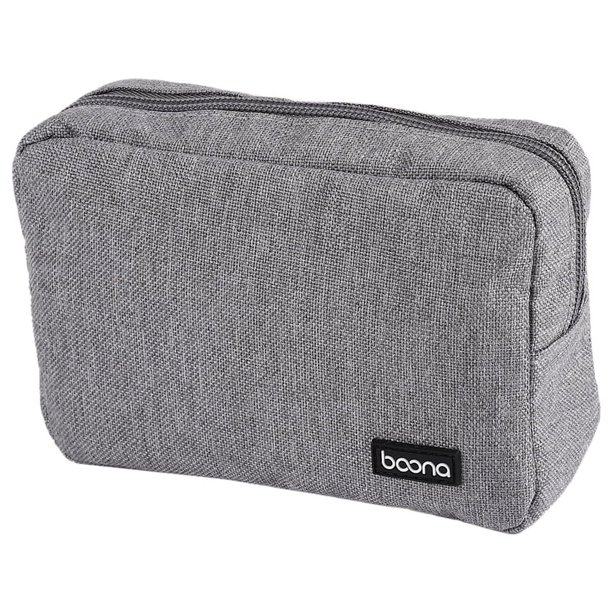 Bolsa de Almacenamiento PortáTil Viaje Adaptador Corriente Multifuncional Datos EnergíA MóVil Gris Cable Cargador