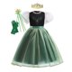 thumbnail image 1 of Vestido de princesa Anna de Frozen de Disney para niñas, vestido de graduación de malla con manga abullonada, Cosplay de Navidad, disfraces de fiesta de cumpleaños de reina de la nieve Fivean unisex, 1 of 2