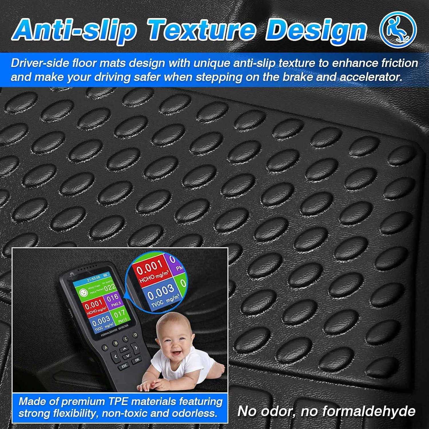 Canvcle Floor Mats Fit for Honda Civic 2022-2025 2026 Sedan Hatchback Si (Include Sport,Not for Hybrid) & Acura Integra 2023 2024 Accessories(Fit 2nd Row Has)