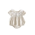 thumbnail image 2 of LYMAYTER ‌‌Newborn Infant Baby Summer Lace Collar Short-Sleeve Bubble-Sleeve Romper Lightweight‌, 2 of 8