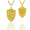 B, variant on St. Michael Shield Necklace for Men, 14K Gold Plated Protection Gift