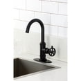 thumbnail image 2 of Kingston Brass KSD8500RKX Webb Single-Handle Bar Faucet with Knurled Handle, Matte Black, 2 of 6