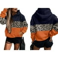 thumbnail image 2 of Sudadera con Capucha de Larga con Estampado de Leopardo de Gran Tamaño para Mujer y Hombre, Estilo Y2K Leopardo Naranja XL, 2 of 5
