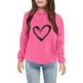 thumbnail image 2 of Bmisegm Cute Hoodies for Girls Graphic Print Lined Pullover Hooded Sweatshirt for Everyday Comfort Wear Girls Tops,Hot Pink,3-4 Years, 2 of 4