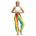 thumbnail image 3 of Pants for Women Bohemian Flower Pants Gradient Beach Vacation Bloomers Sun Protection Casual Trousers, 3 of 6